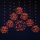 Festive 120cm x 120cm Pumpkin Halloween Curtain Light Orange