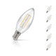 Crompton Candle LED Light Bulb B15 2.5W (25W Eqv) Warm White 5-Pack Clear 1