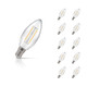 10-Pack Crompton Candle LED Light Bulbs B15 2.2W (25W Eqv) Dim Warm White Clear Filament Small Bayonet