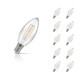 Crompton Candle LED Light Bulb B15 2.5W (25W Eqv) Cool White 10-Pack Clear 1