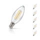 Crompton Candle LED Light Bulb Dimmable B15 5W (40W Eqv) Cool White 5-Pack Clear 1