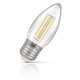 Crompton Candle LED Light Bulb E27 6.5W (60W Eqv) Cool White 3-Pack Filament Clear 3