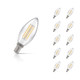 Crompton Candle LED Light Bulb E14 6.5W (60W Eqv) Cool White 10-Pack Filament Clear 1