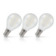 Crompton Lamps LED Golfball 2.2W B15 Filament 3-Pack Warm White Pearl 25W Eqv 1