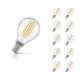 Crompton Lamps LED Golfball 4.2W E14 Filament 10-Pack Cool White Clear 40W Eqv 1