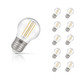 Crompton Lamps LED Golfball 4.2W E27 Filament 10-Pack Cool White Clear 40W Eqv 1