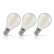 Crompton Lamps LED Golfball 4.2W B15 Filament 3-Pack Warm White Pearl 40W Eqv 1