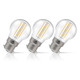 Crompton Lamps LED Golfball 6.5W B22 Dimmable Filament 3-Pack Warm White Clear 60W Eqv 1