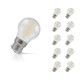 Crompton Lamps LED Golfball 6.5W B22 Filament 10-Pack Warm White Pearl 60W Eqv 1