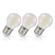 Crompton Lamps LED Golfball 6.5W E27 Dimmable Filament 3-Pack Warm White Pearl 60W Eqv 1