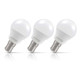 Crompton Lamps LED Golfball 2.2W B15 3-Pack Warm White Opal 25W Eqv 1