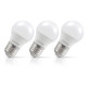 Crompton Lamps LED Golfball 2.2W E27 3-Pack Cool White Opal 25W Eqv