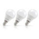 Crompton Lamps LED Golfball 2.2W E14 3-Pack Cool White Opal 25W Eqv 1