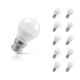 Crompton Lamps LED Golfball 2.2W B22 10-Pack Daylight Opal 25W Eqv 1