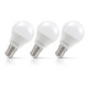 Crompton Lamps LED Golfball 5.9W B15 Dimmable 3-Pack Cool White Opal 60W Eqv 1