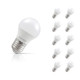 10-Pack Crompton Golfball LED Light Bulbs E27 6.5W (60W Eqv) Dim Daylight Opal Round Screw Frosted 1