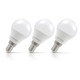 3-Pack Crompton Golfball LED Light Bulbs E14 6.5W (60W Eqv) Dim Daylight Opal Round Small Screw Frosted 1