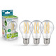 Crompton GLS LED Light Bulb Ultra-Efficient E27 2.2W (40W Eqv) Warm White 3-Pack A-Class Clear