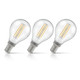 Crompton Golfball LED Light Bulb Ultra-Efficient E14 2.2W (40W Eqv) Warm White 3-Pack A-Class Clear