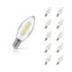 Crompton Candle LED Light Bulb Ultra-Efficient B15 2.2W (40W Eqv) Warm White 10-Pack A-Class Clear