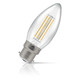 Crompton Candle LED Light Bulb Ultra-Efficient B22 2.2W (40W Eqv) Warm White 3-Pack A-Class Clear 2
