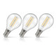 Crompton Golfball LED Light Bulb Ultra-Efficient B15 2.2W (40W Eqv) Warm White 3-Pack A-Class Clear