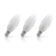 Crompton Candle LED Light Bulb B15 4.2W (40W Eqv) Warm White 3-Pack Opal