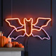 Festive 33cm Lit Neon Flex Bat with Moving Wings Light