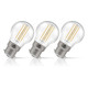 Crompton GLS LED Light Bulb Dimmable B22 7W (60W Eqv) Warm White 3-Pack Filament Clear