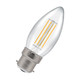 Crompton Candle LED Light Bulb Dimmable B22 4.2W (40W Eqv) Warm White 3-Pack Filament Clear 2