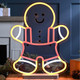 Festive 42cm LED Neon Flex Gingerbread Man 2