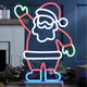 Festive 42cm LED Neon Flex Waving Santa 2