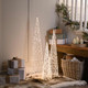 Festive Set of 3 Clear Bead Trees 1500 Warm White LEDs 1