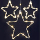 Festive 120cm x 60cm Star Curtain Light Warm White 1