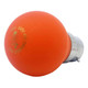 Opus Golfball LED Light Bulb B22 4W Orange Frosted Round Bayonet Coloured 3