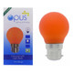 Opus Golfball LED Light Bulb B22 4W Orange Frosted Round Bayonet Coloured 4