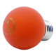 Opus Golfball LED Light Bulb E27 4W Orange Frosted Round Screw Coloured 3