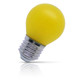 Opus Golfball LED Light Bulb E27 4W Yellow Frosted Round Screw Coloured