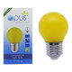 Opus Golfball LED Light Bulb E27 4W Yellow Frosted Round Screw Coloured 4