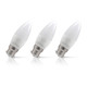 3-Pack Crompton Candle LED Light Bulbs B22 4.2W (40W Eqv) Dim Warm White Opal Bayonet Frosted