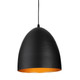 Firstlight Moon 300mm Pendant Light in Matte Black and Gold