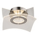 Firstlight LED Trinity Square Flush Ceiling Light 3000K Transparent Acrylic in Brushed Steel