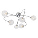 Firstlight Atom 6-Light Semi-Flush Ceiling Light Clear in Chrome