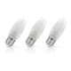 3-Pack Crompton Candle LED Light Bulbs E27 4.2W (40W Eqv) Dim Cool White Opal Screw Frosted