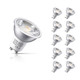 10-Pack LiteTech GU10 Spotlight LED Light Bulbs 6.5W (50W Eqv) Dim Warm White Halogen Replacement COB Twist and Lock