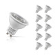 10-Pack Lite-Tech GU10 Spotlight LED Light Bulbs 5W (50W Eqv) Warm White Halogen Replacement COB Twist and Lock 38°