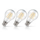 3-Pack Steeple GLS LED Light Bulbs B22 7.5W (60W Eqv) Dimmable Warm White Clear Filament