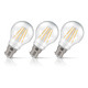 3-Pack GLS LED Light Bulbs B22 7.5W (60W Eqv) Dimmable Warm White Clear Filament