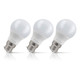 3-Pack Crompton GLS LED Light Bulbs B22 7W (60W Eqv) Warm White Opal Bayonet Frosted Opal