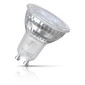 Crompton GU10 LED Bulb 3.7W (50W Eqv) Warm White Clear Halogen Replacement Twist and Lock 35°